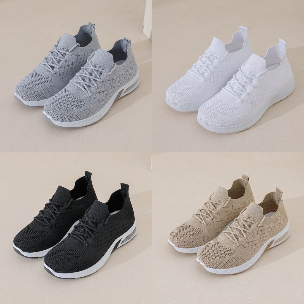 Sepatu Wanita Snickers Bahan Kulit Sintetis Premium