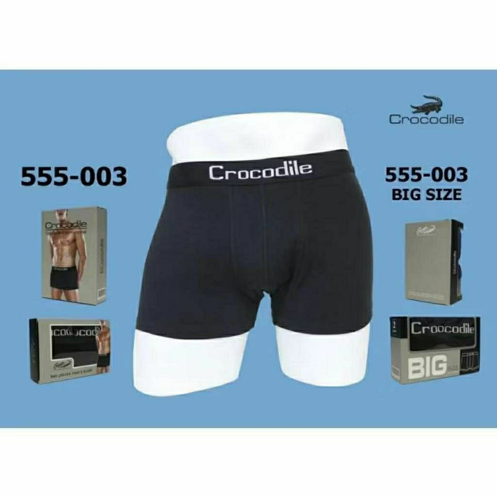 2pcs Celana Dalam Boxer Crocodile Katun Lembut /Boxer Pria Crocodile