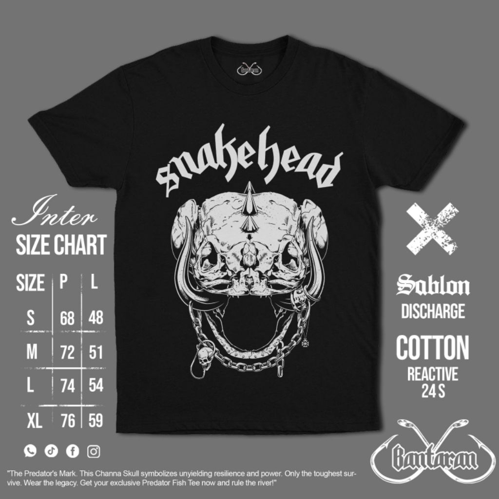 Kaos Snakehead /channa / gabus / predator fish