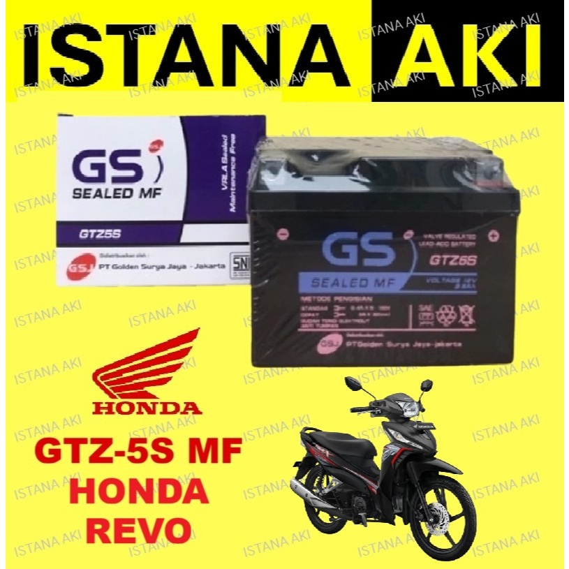 Aki Motor Honda Revo Accu Kering Aki Kering MF GTZ5S