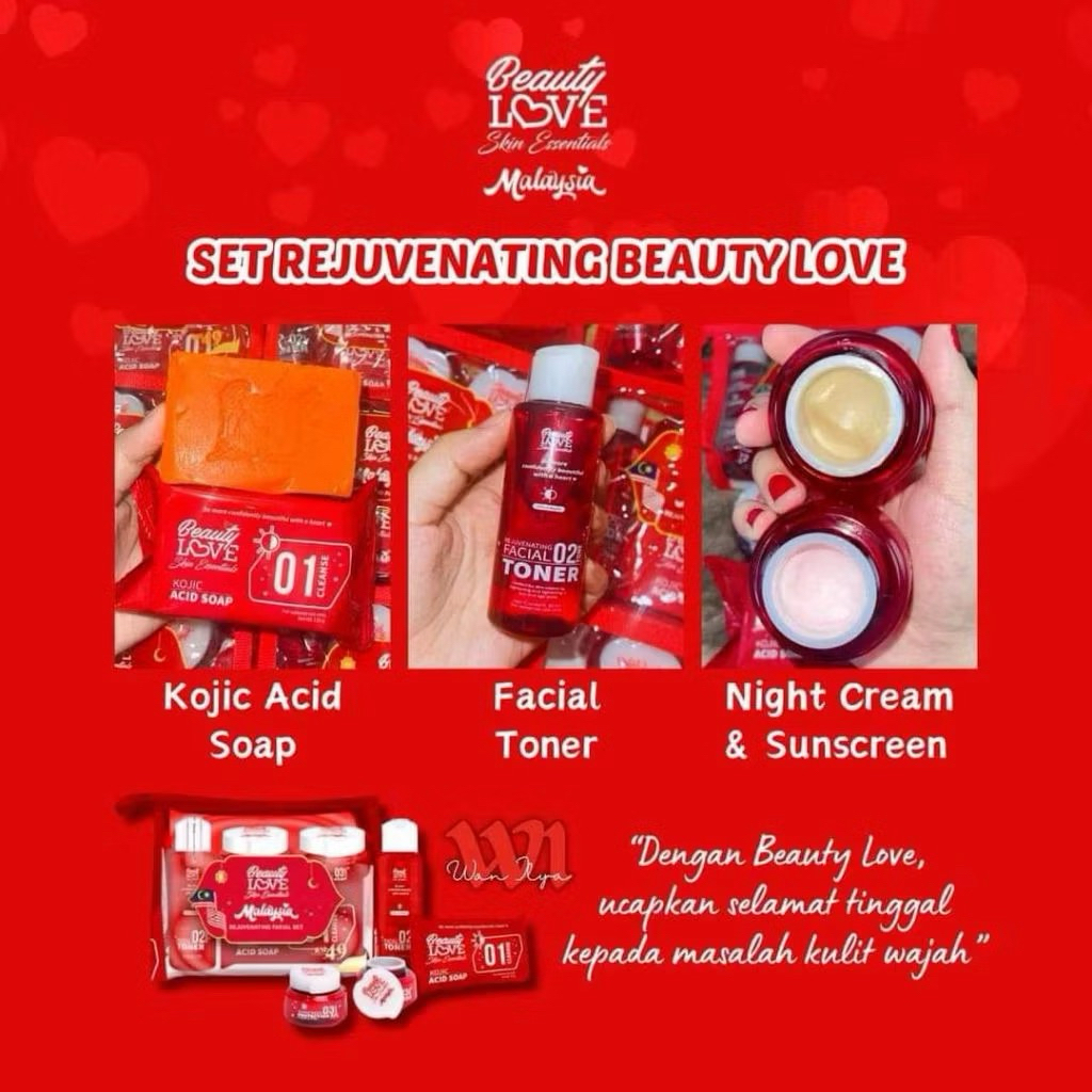 TERMURAH PAKET LENGKAP KRIM CREAM SET BEAUTYLOVE BL MALAYSIA BEAUTY LOVE JAMINAN SEGEL ORIGINAL ASLI