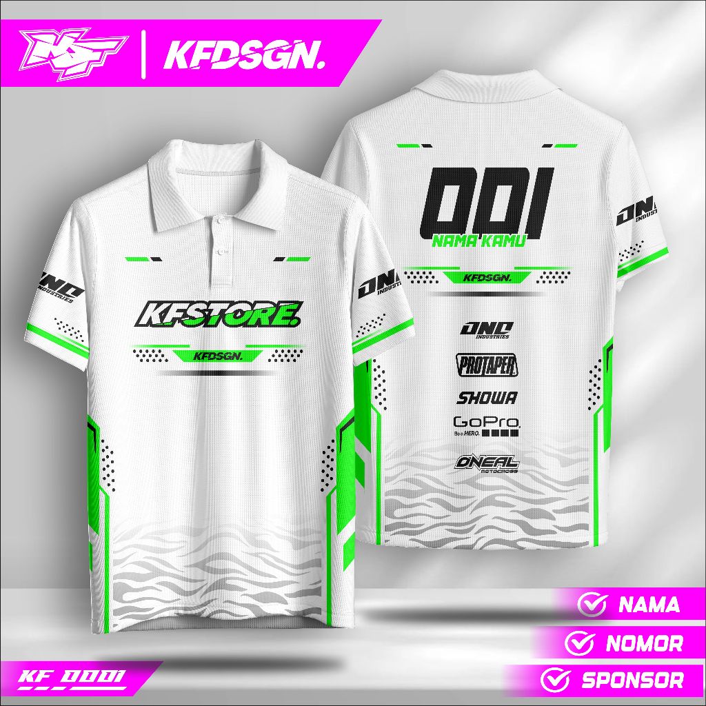 Jersey Drag Bike Custom – Bisa Nama Sendiri | Baju Balap Full Print Premium