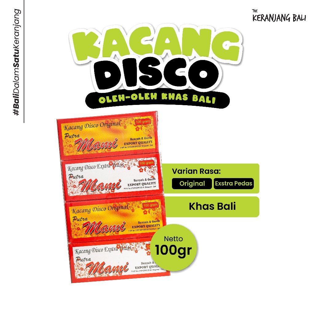 KACANG DISCO BALI MAMI PAKET BOX - OLEH-OLEH KHAS BALI