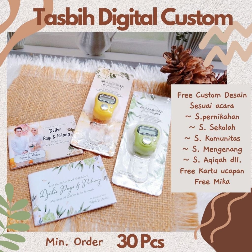 Tasbih Digital Custom atau Buku Dzikir Pagi Petang Custom