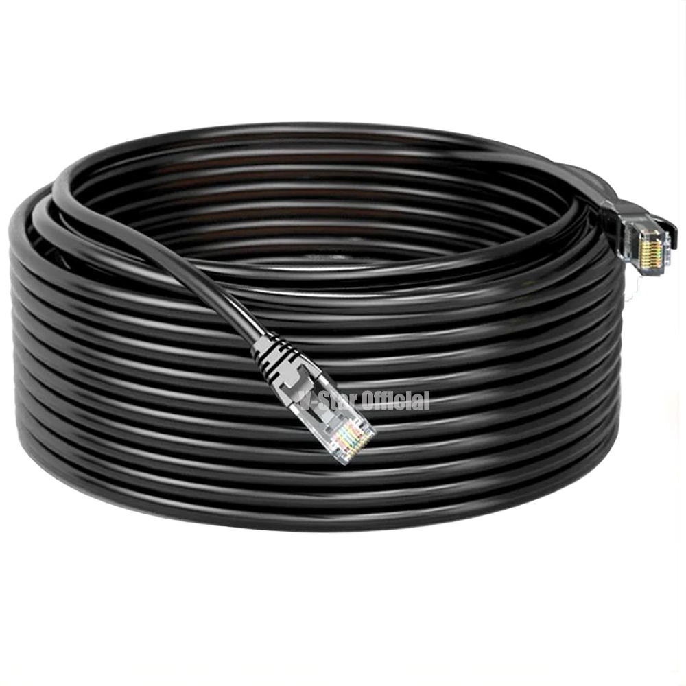 Kabel Internet FTP 15 Meter Outdoor Gigabit Antena Modem PC Laptop Gaming Setup Cat 6 Tinggal Pakai