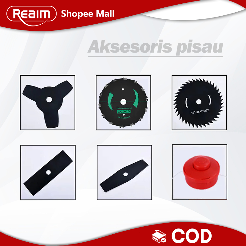REAIM Aksesori mesin pemotong rumput /mata pisau mesin potong rumput/kepala mesin potong rumput