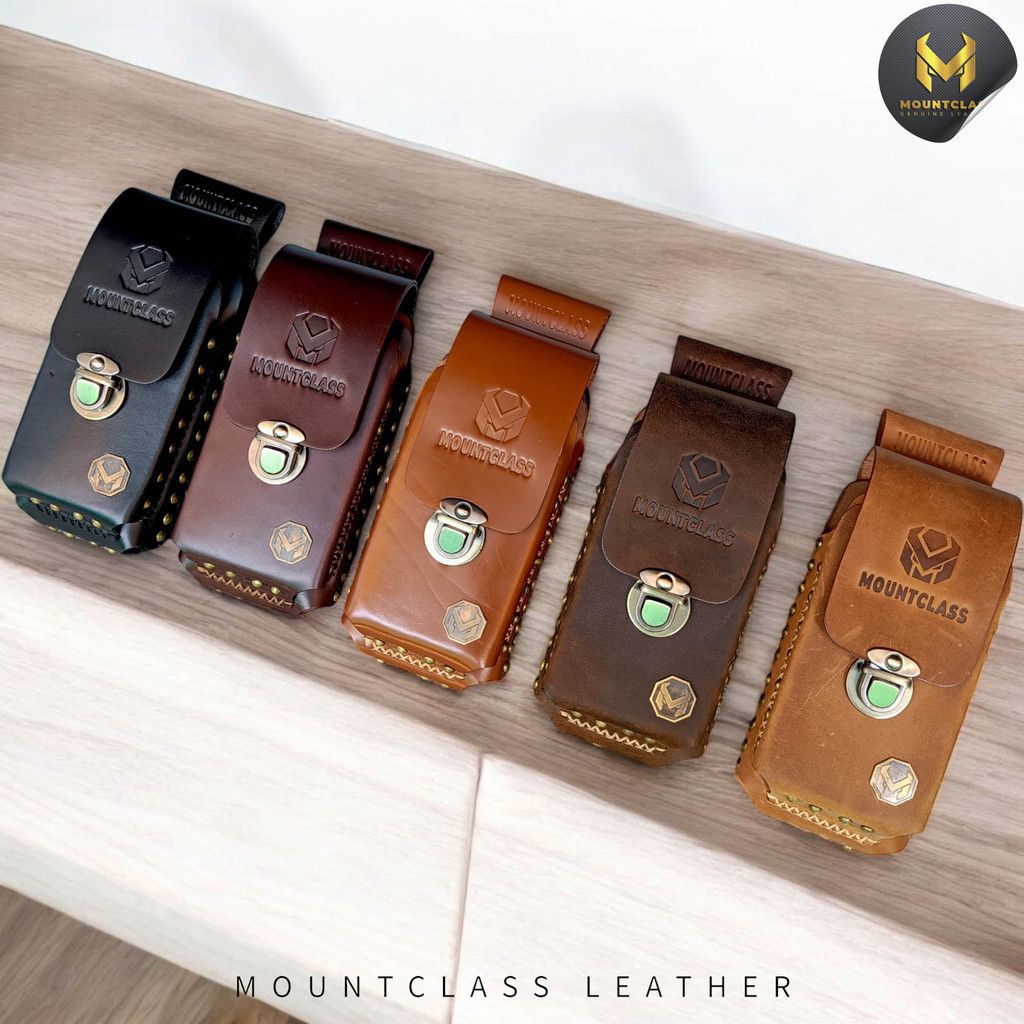 Dompet HP Pinggang Pria kulit asli single/double