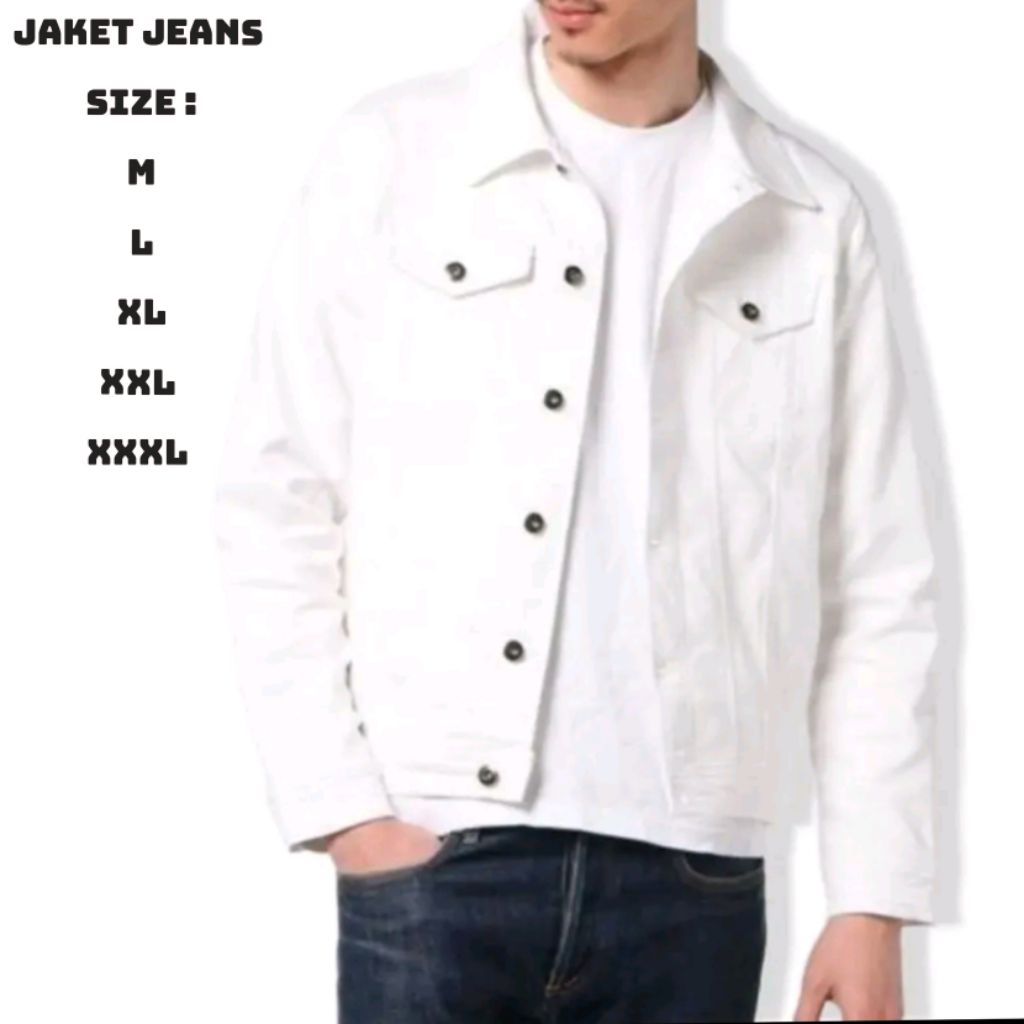 Jaket Jeans Denim Pria Banyak Pilihan Warna Ready Ukuran Remaja Hingga Dewasa Jumbo Big Size