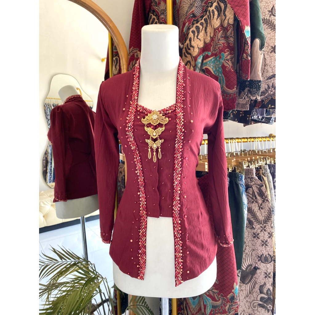 atasa kebaya kutubaru crincle payet mutiara