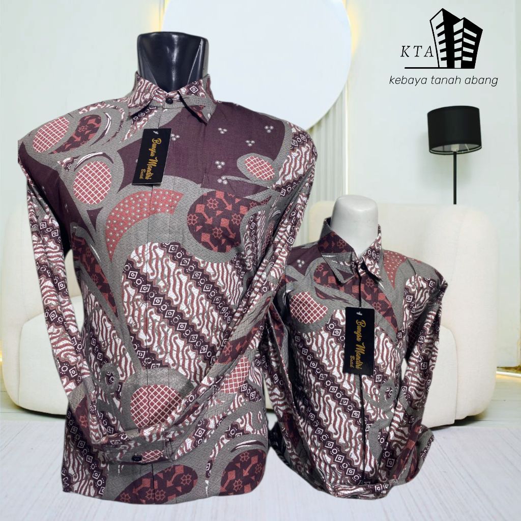 Kebaya_Tanahabang - Couple Kemeja Batik Ayah & Anak - Kemeja Batik Solo Premium - Kemeja Batik Anak 