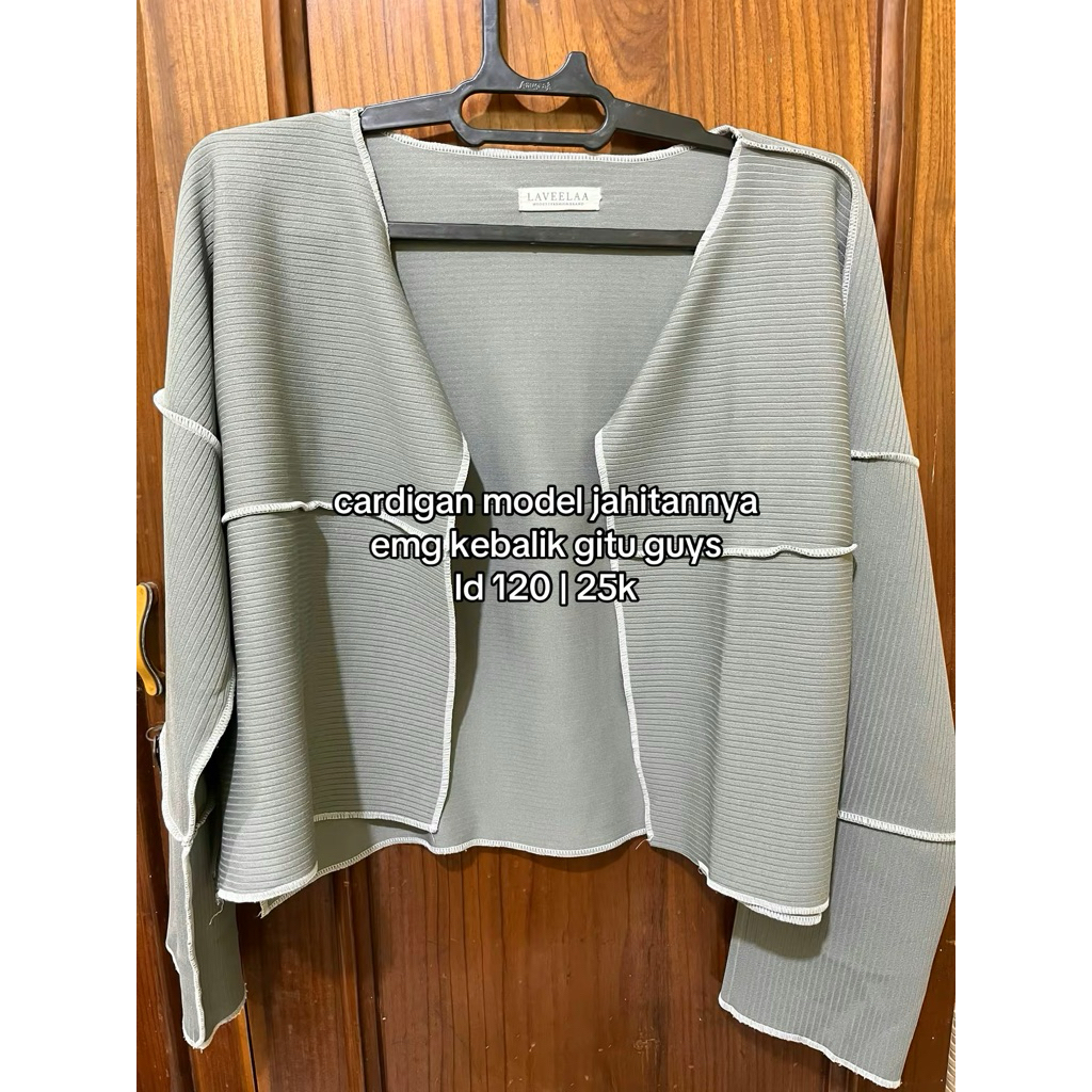 cardigan jahit kebalik
