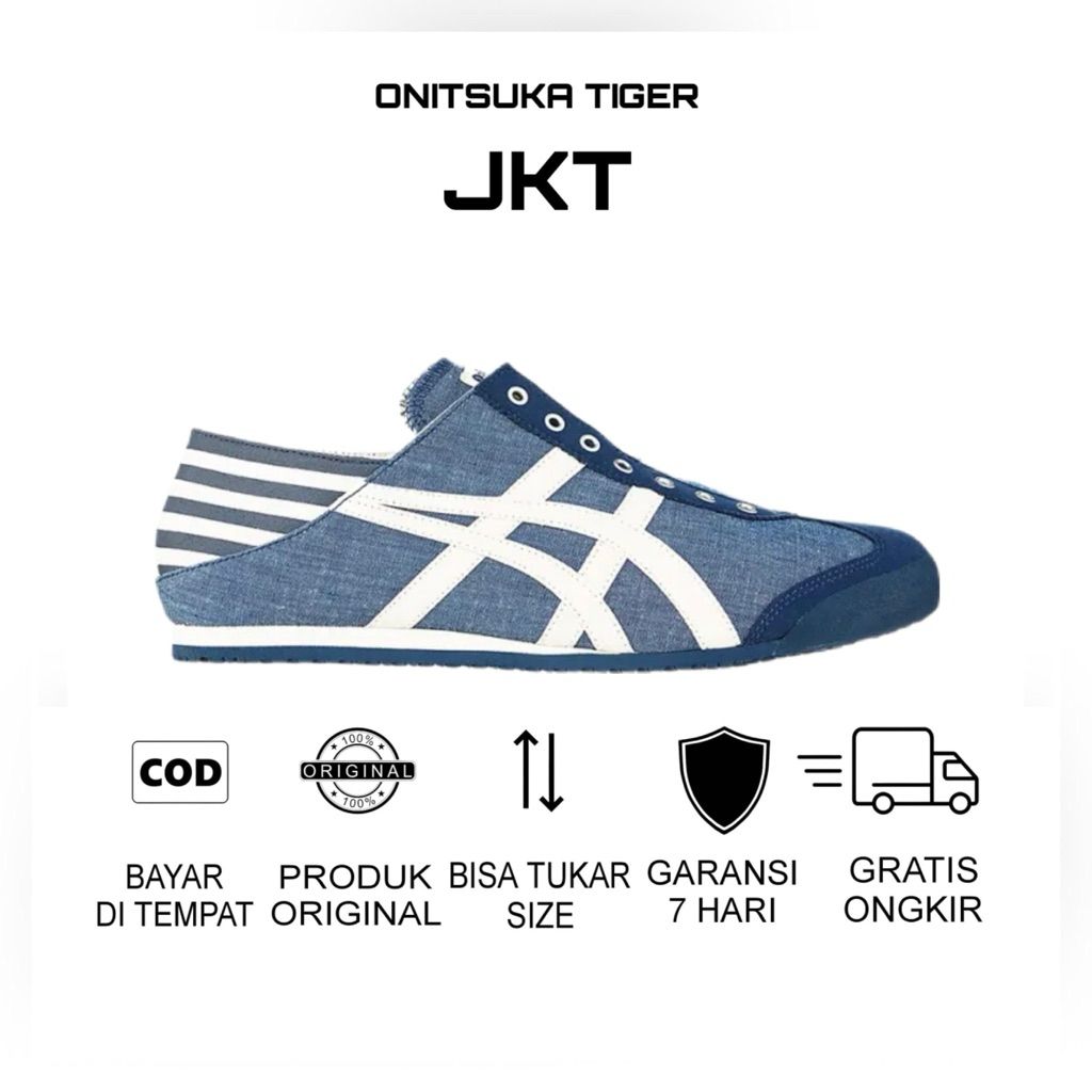 Sepatu Onitsuka Slip On Paraty Jeans/ Sepatu Wanita/ Sepatu Pria/ Sepatu Sneakers