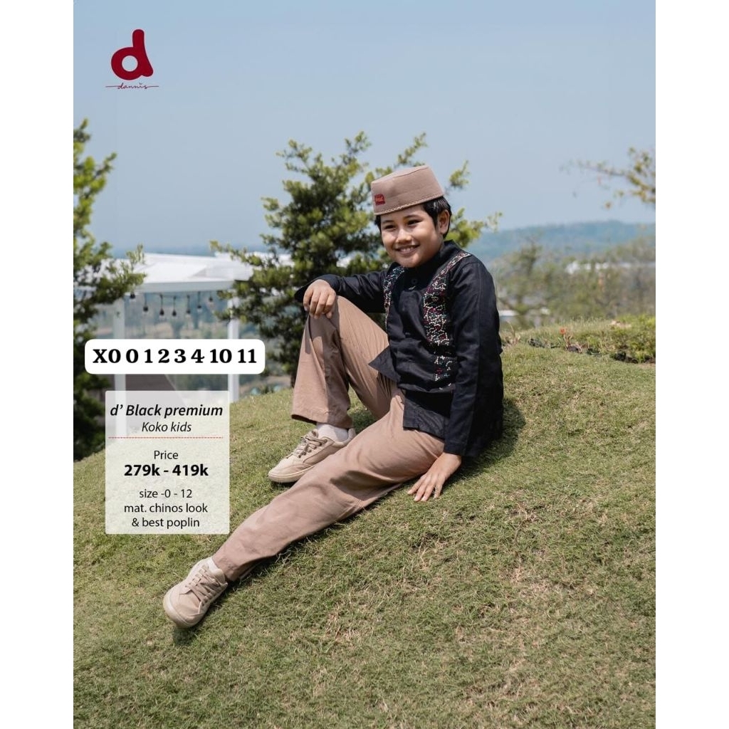 Abaya Anak dan Koko Anak Black Premium by Dannis