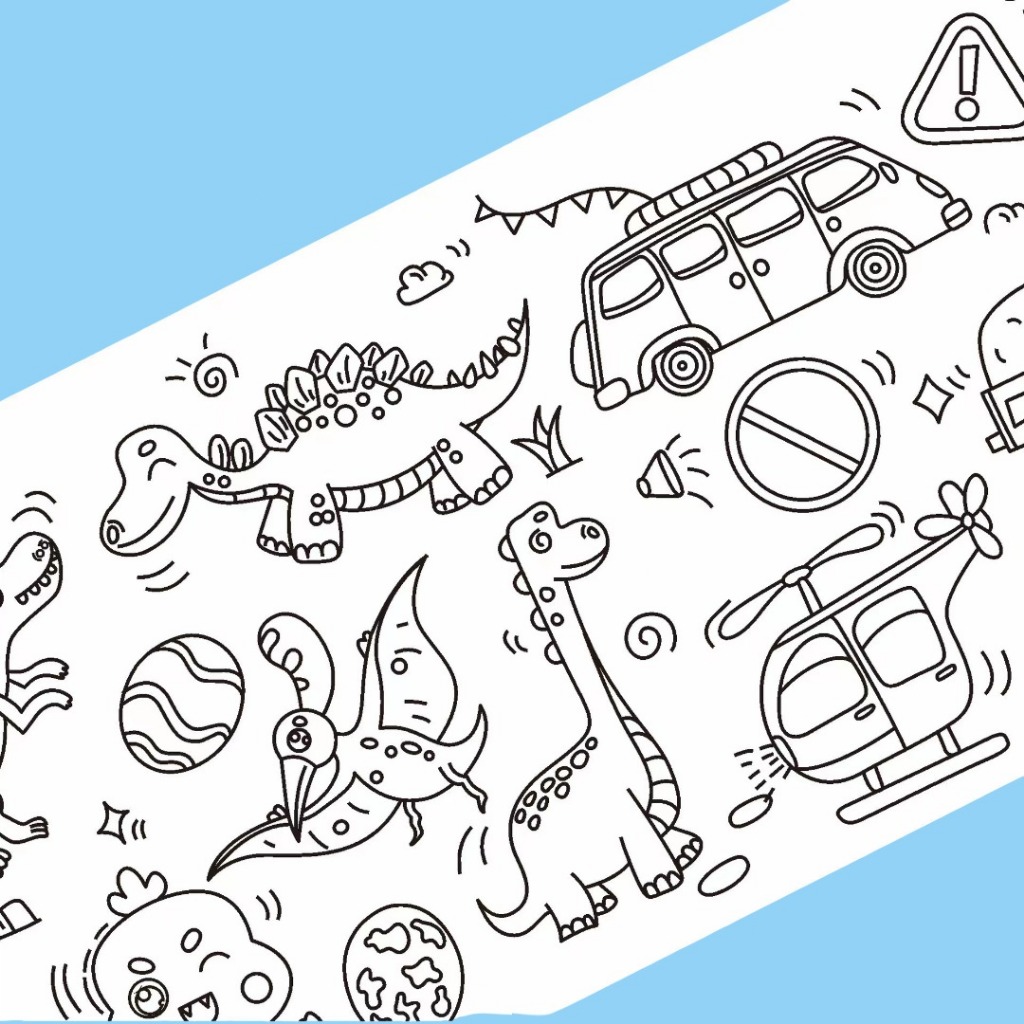 Kertas Mewarnai Gulung Besar Poster Coloring Sheet Art Paper Perlengkapan Menggambar MALLSHOPPING