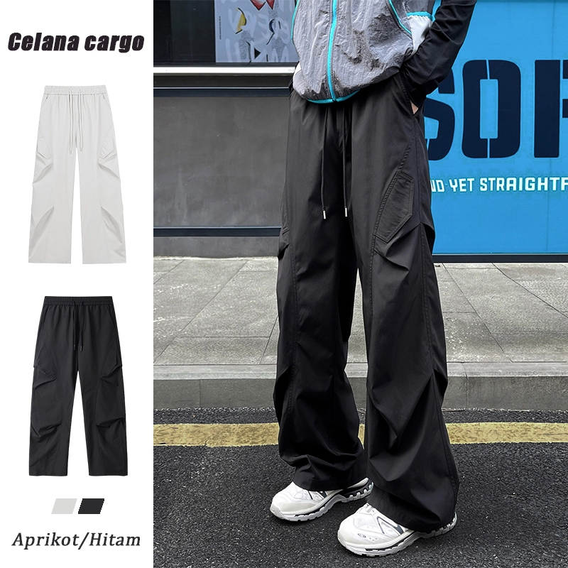 Celana Cargo Panjang Pria Korean style Cargo Pants Pria Celana Outdoor Gunung Pria Celana Cowok Cela