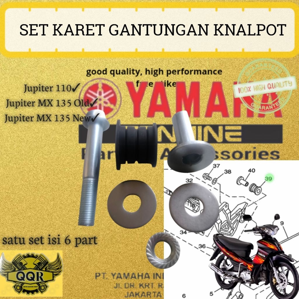Bosh Ring Karet Gantungan Bosh Collar Knalpot Yamaha Jupiter Z Jupiter MX 135 Vega R Vixion Byson
