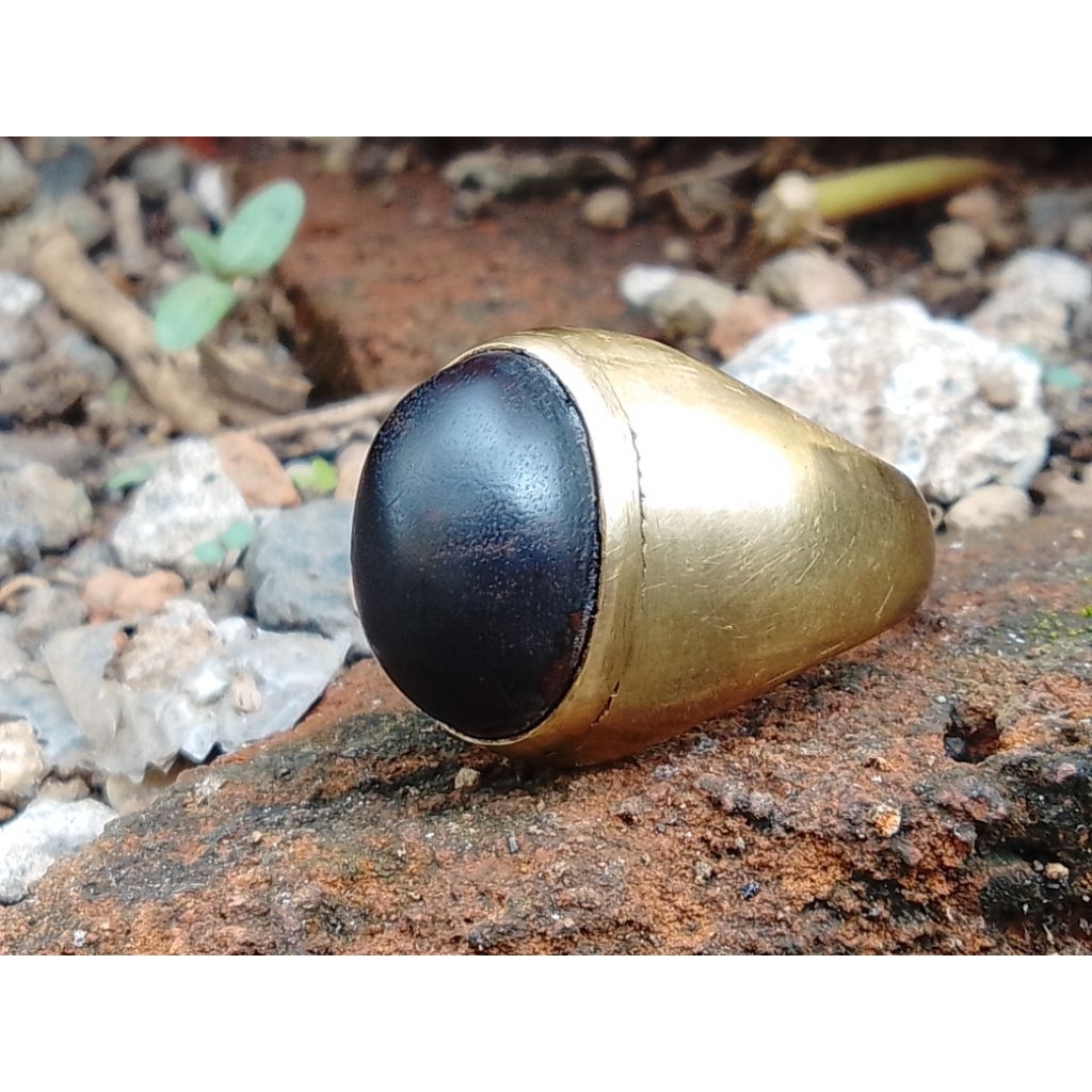 cincin pria cincin akik kayu galih kelor asli aktif