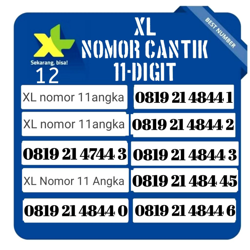 promo perdana XL nomor cantik 11digit(Cek Deskripsi)