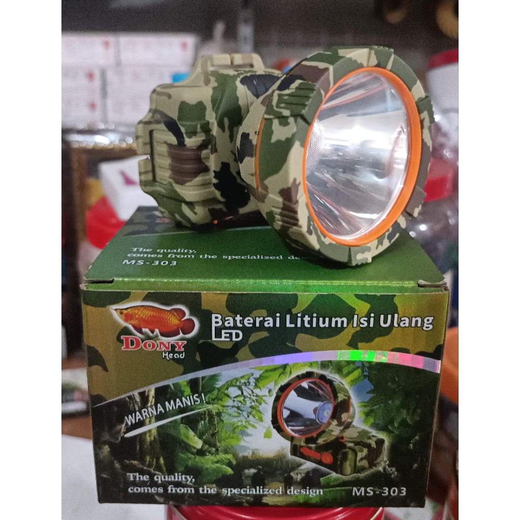 DONY SENTER KEPALA MS 303 SI LORENG CAS HEADLAMP DONY MS303 ORIGINAL