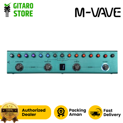 Portable Efek Gitar M-Vave Tank G Multi Effect MVave Tank G Processsor Original