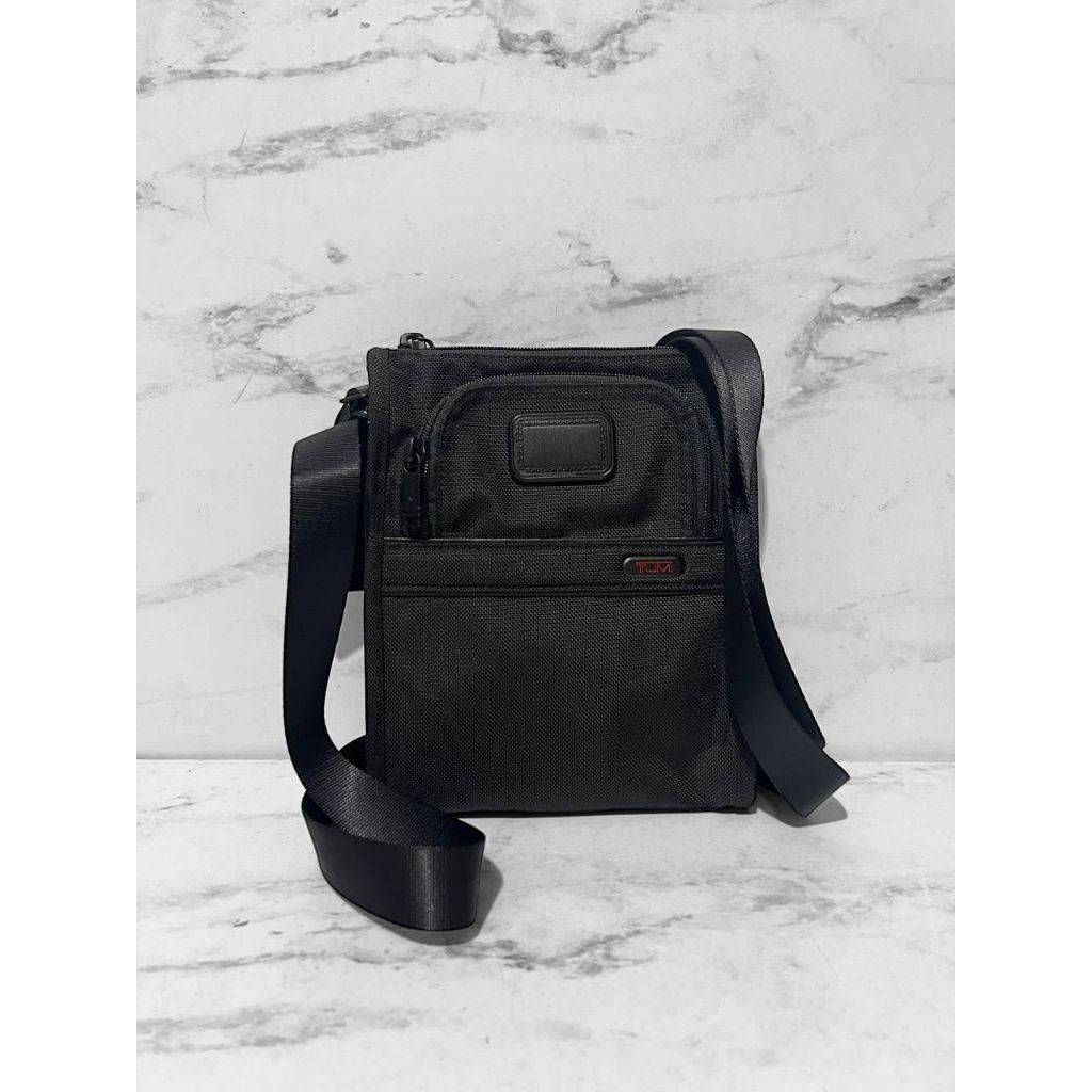 Tumi Pocket Crossbody Bag Canvas Black