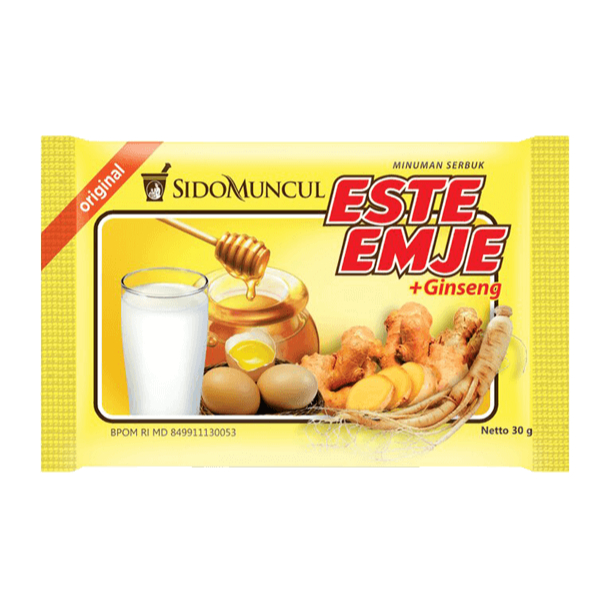 STMJ / ESTE EMJE / SUSU TELOR MADU JAHE + GINGSENG SIDO MUNCUL ORIGINAL / COKLAT / KOPI