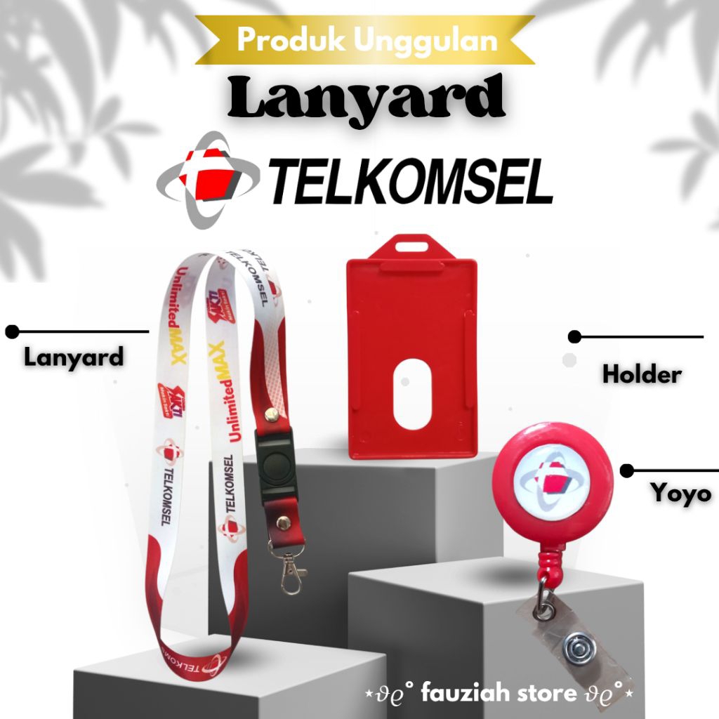 READY TALI ID CARD TELKOMSEL TERBARU / LANYARD TELKOMSEL TERMURAH