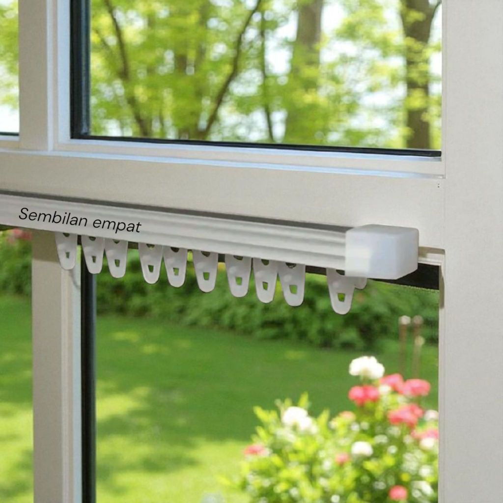 Batang Rell Gorden Panjang 2 - 3 Meter Besi | Gorden Full Set kawat - Roda - Tutup - Penyangga