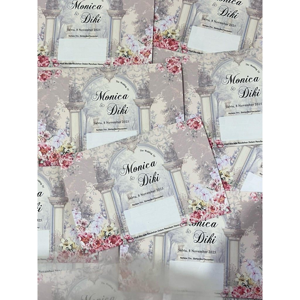 undangan lipat tiga model amplop