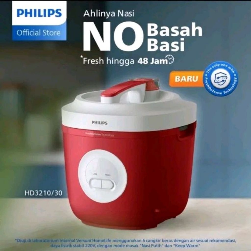 Rice Cooker Philips HD-3210 | Penanak pemanas nasi magic com HD3210 1.8L 3210/30