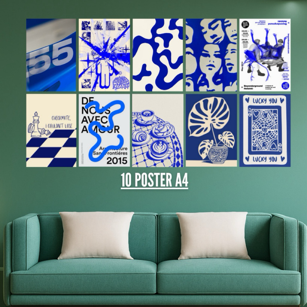 POSTER BLUE AESHTETIC / HINDIA FEAST