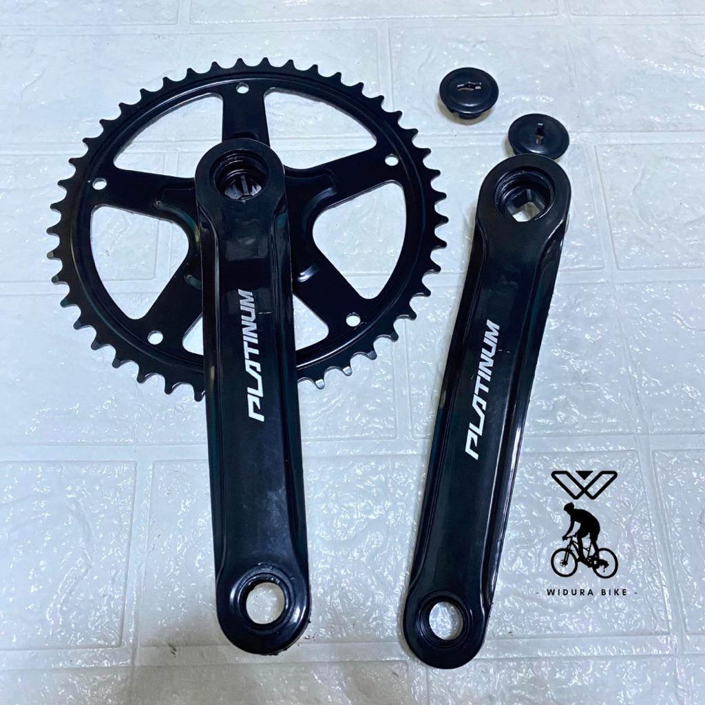 Crankset bmx platinum 44T BB kotak Crank 44T sepeda Bmx,lipat, minion,minitrek,Mtb