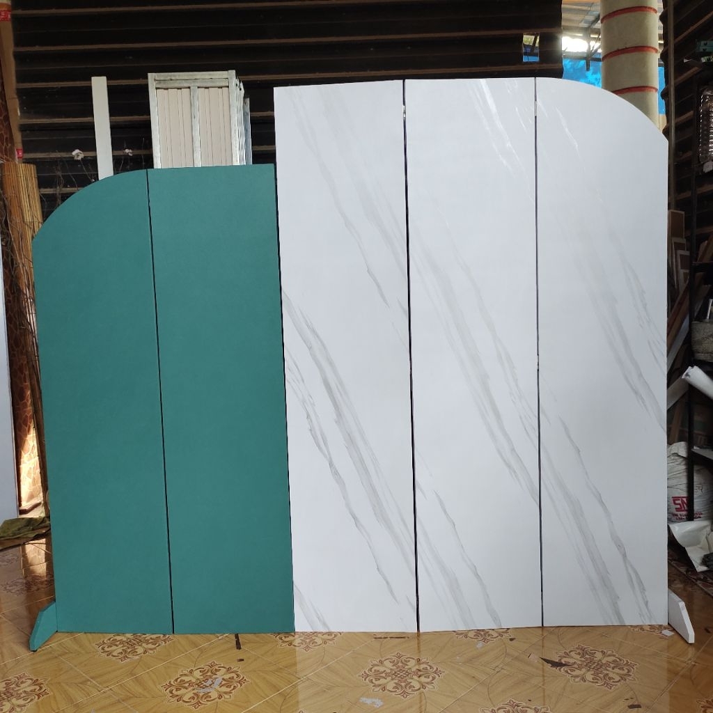 partisi ruangan minimalis melengkung untuk 2 set