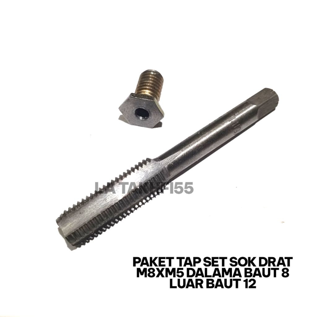 Tap set sok drat m8xm5 dalam baut 8 luar baut 12