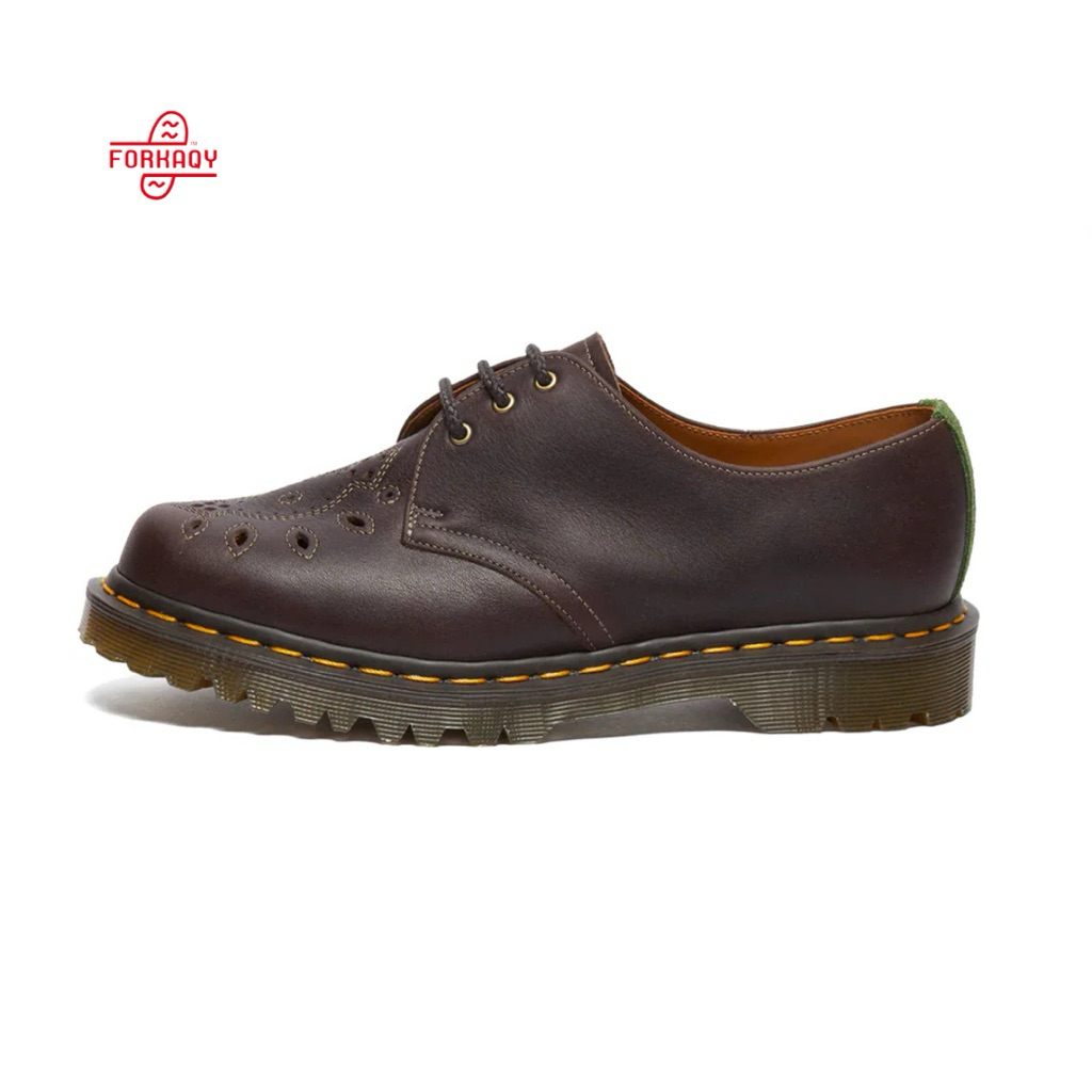 Sepatu Dr. Martens 1461 Chestnut Brown Pea Green Natural Tumbled Desert Oasis Made In England