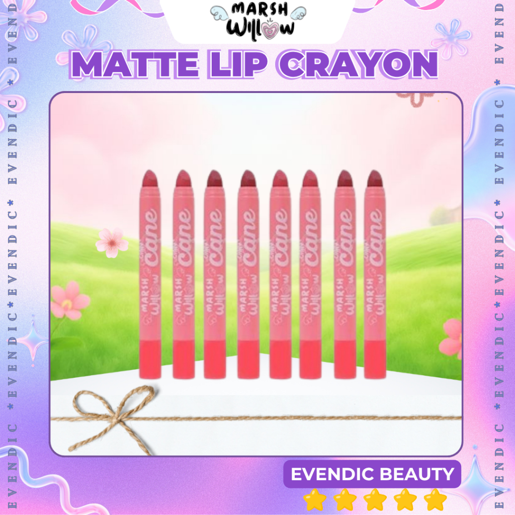 LIPSTIK Marshwillow Candy Cane Matte Lip Crayon by Natasha Wilona