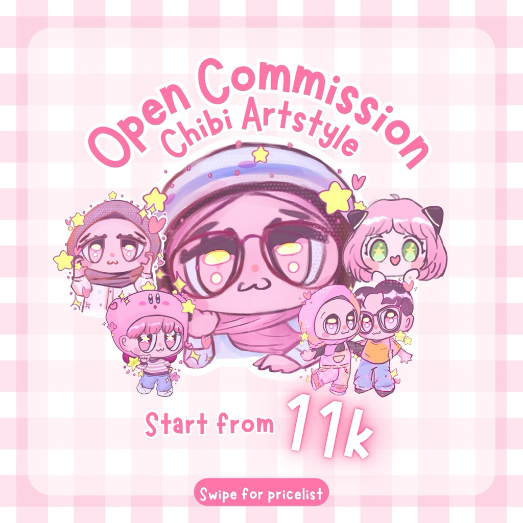 (SOFTFILE) CUSTOM GAMBAR ILUSTRASI CHIBI ART DIGITAL