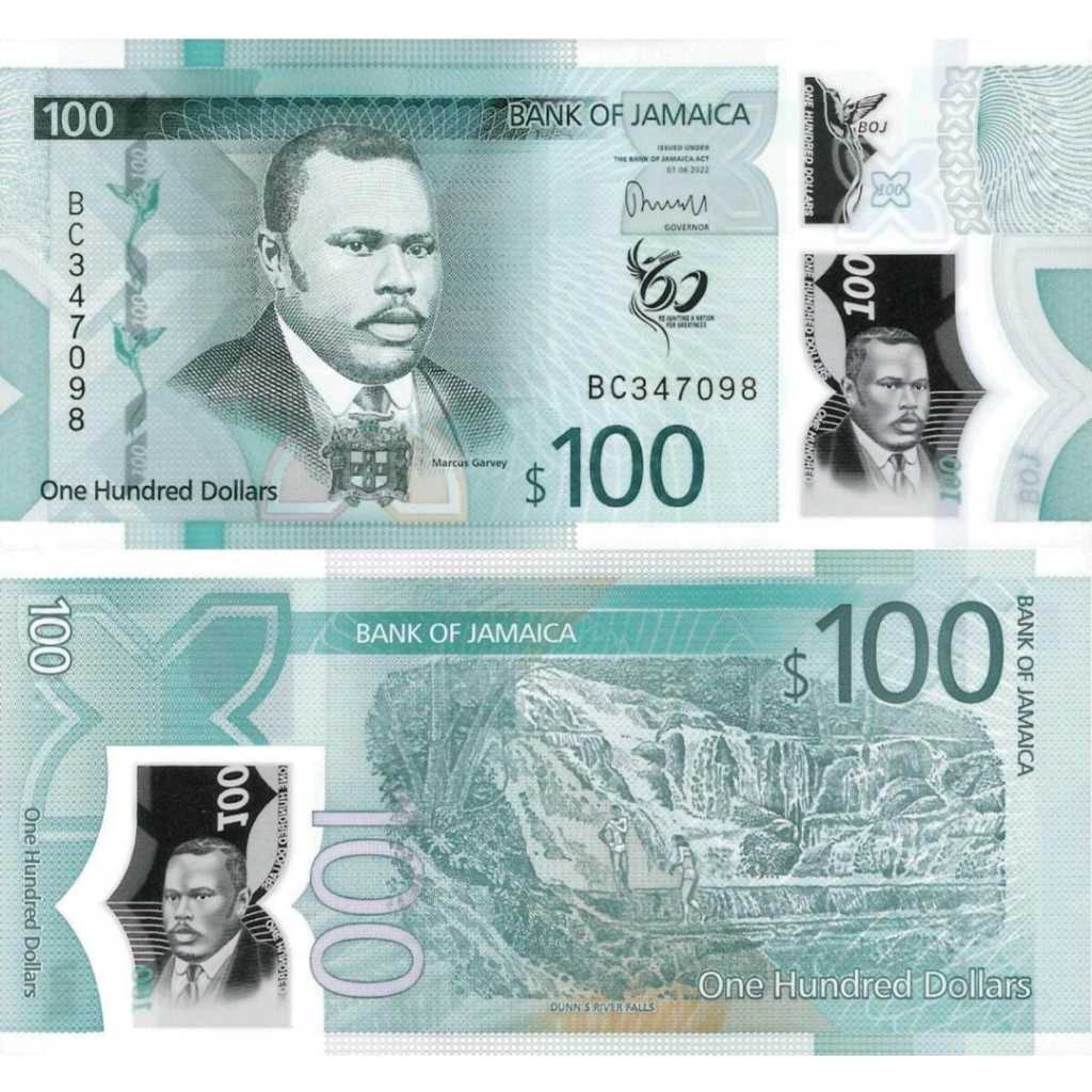 Jamaika / Jamaica 100 Dollar UNC-Original-Gress __polymer__