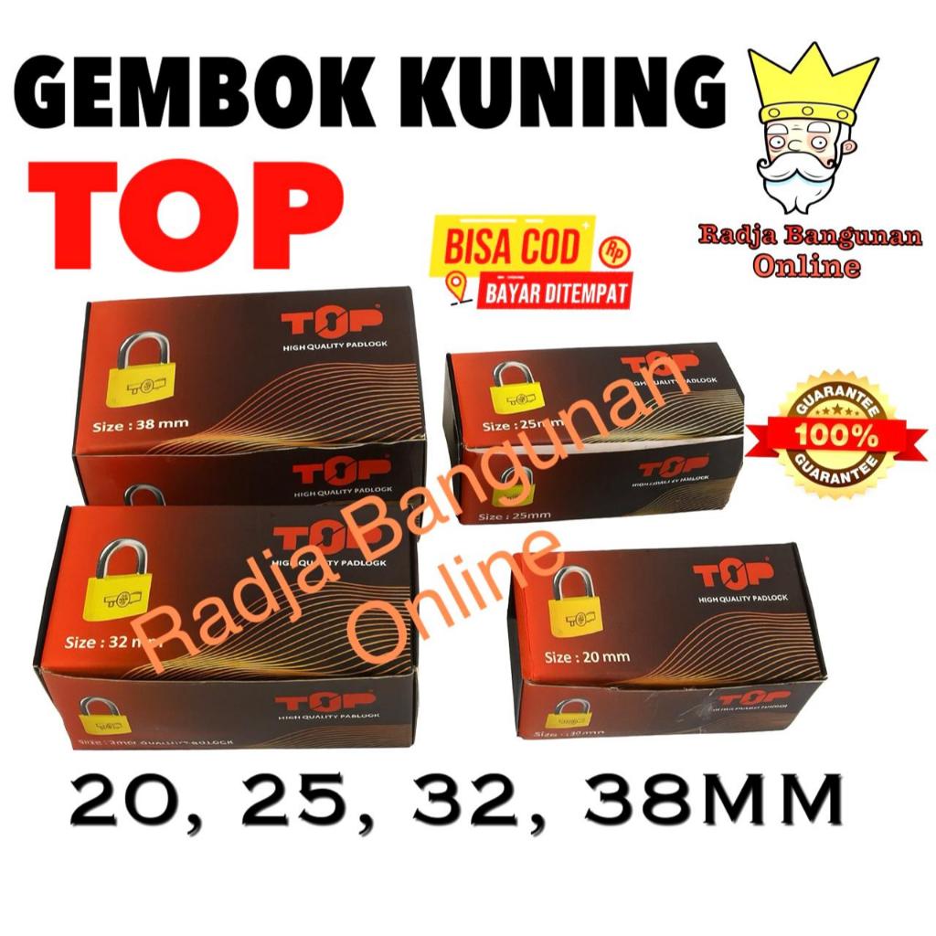 Grosir Gembok koper Kuning TOP 20mm/25mm/32mm/38mm / Gembok Per / Gembok Verr /  Gembok Koper / Gemb