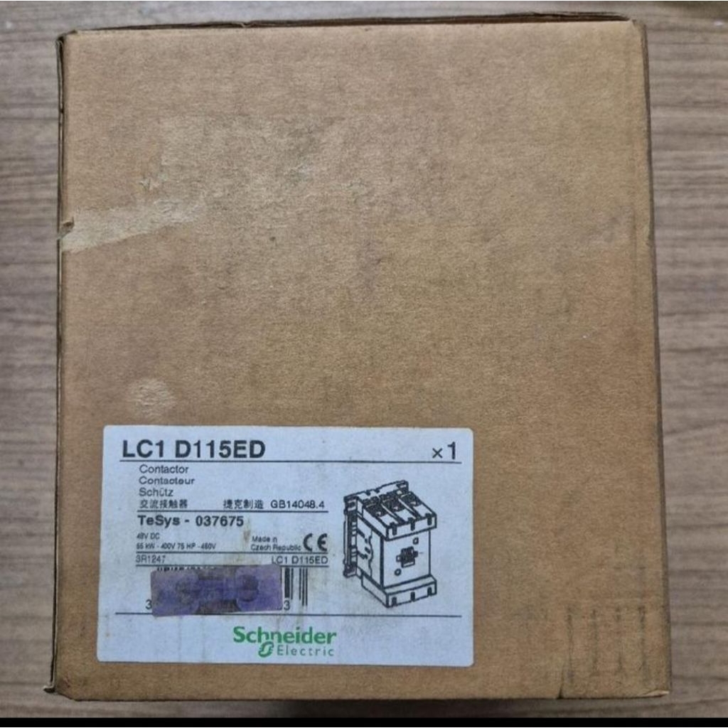KONTAKTOR/CONTACTOR SCHNEIDER LC1D115ED 48VDC/LC1D115ED SCHNEIDER ORIGINAL