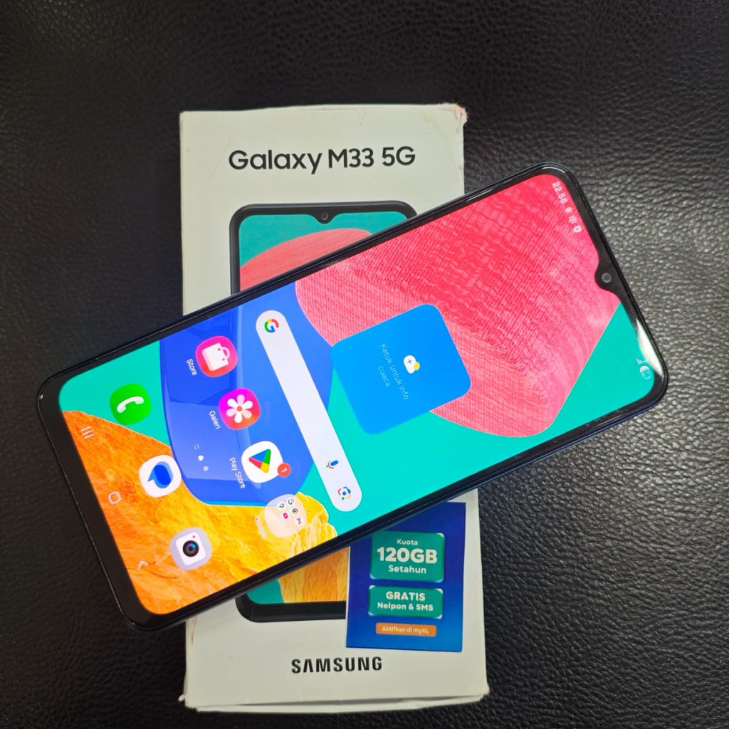 Samsung m33 5g ram 6/128 second resmi sein fullset original termurah