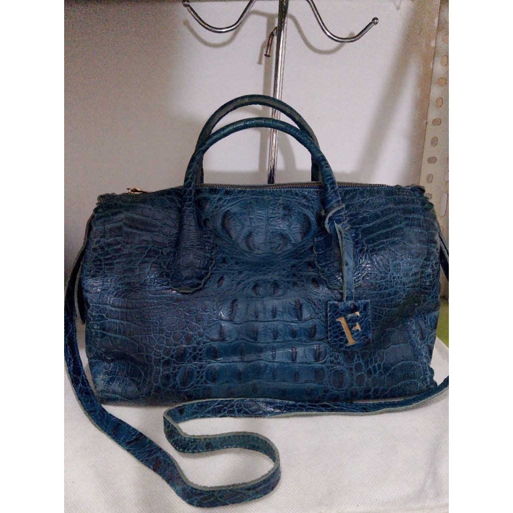 Furla Croco Leather Bag