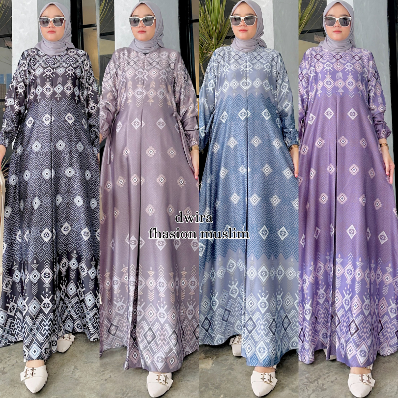 AULIA DRESS GAMIS SILK PREMIUM MOTIF TERBARU WANITA MUSLIM BUNSUI JUMBO TERLARIS