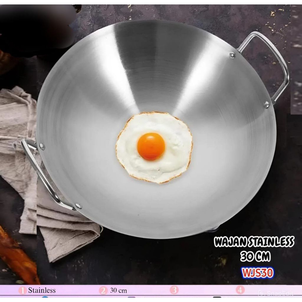 WAJAN STANILESS 30CM / WAJAN / WAJAN STANILESS