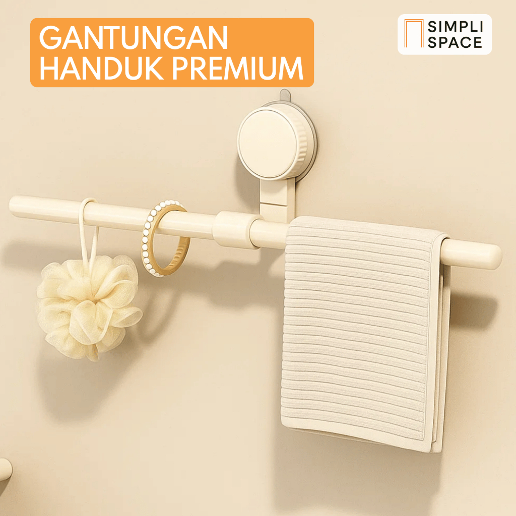 Gantungan Handuk Tempel Dinding Rak Handuk Estetik Kamar Mandi Tempat Handuk Minimalis