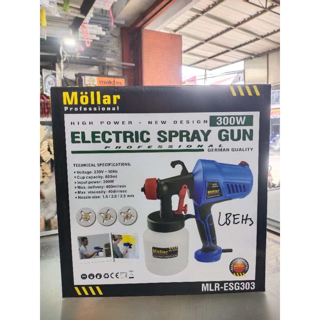 MOLLAR SPRAY GUN ELEKTRIK/ALAT CAT SEMPROT LISTRIK MLR-ESG303