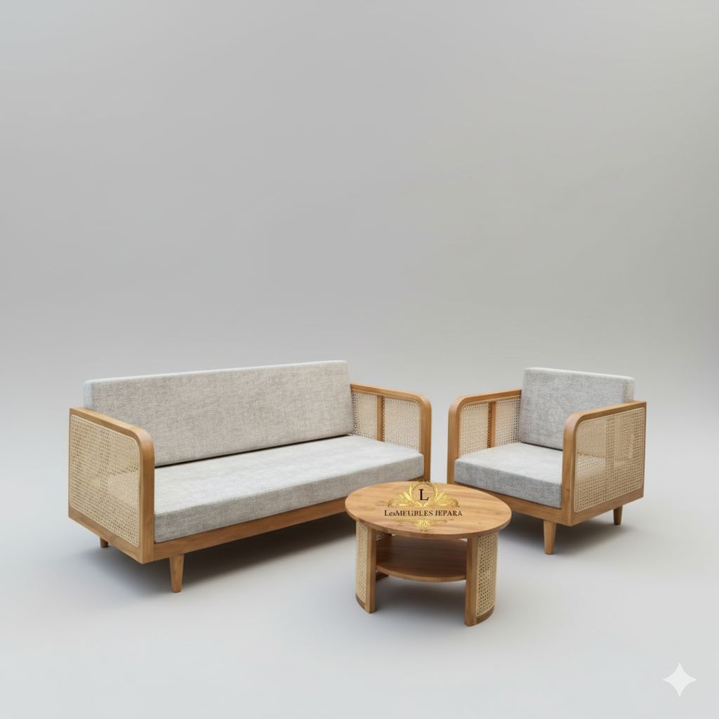 kursi/sofa minimalis rotan aesthetic furniture jepara