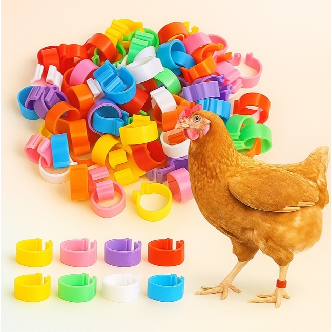 Ring Kaki Ayam Bebek Itik Gelang Plastik Polos Penanda Hewan Ternak
