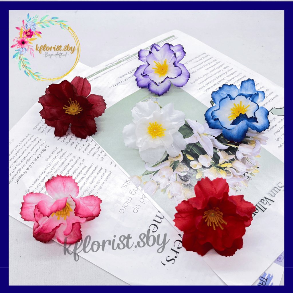 Kuntum Bunga Suyok Bunga Papan Artificial Sakura Besar Dekorasi Hantaran Mahar Wedding (100 Pcs)