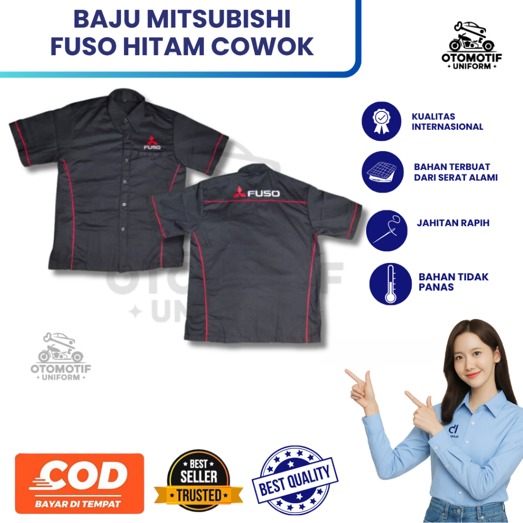 Baju Seragam Standar Fuso Pria | Baju Sales Fuso Cowok | Seragam Mitsubishi Fuso